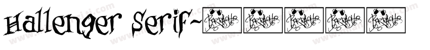 Hallenger Serif字体转换